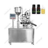 Machine de remplissage et de capsulage d'eau liquide de bouteille pour le remplissage et le câpre de bouteille en plastique en verre d'huile d'huile essentielle cosmétique