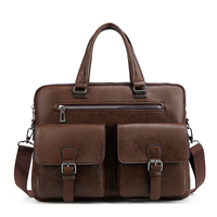 Sacoche pour ordinateur portable de 14 pouces de haute qualité avec logo personnalisé, en PU durable, imperméable, avec bandoulière, pour usage professionnel