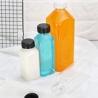 Bouteilles de boissons en PET réutilisables et jetables, lait, jus, multi-capacités, différentes tailles, bouchon à vis, impression sérigraphique, logo personnalisé JIREH