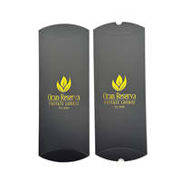 Boîte d'emballage alimentaire pliable en papier avec logo personnalisé, boîte à chocolat noir, boîte à bonbons, boîte à oreiller, emballage pour cadeau