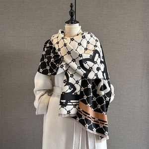 Scialle a sciarpa calda e calda da donna, lunga e traspirante, 180x65cm transfrontalieri autunno e inverno in poliestere - Product Image 3