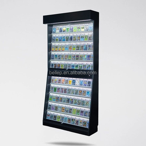 Vitrine de présentation de cartes à collectionner verrouillable avec éclairage LED, présentoir de sol pour magasin TGC, vitrine de cartes de sport classées, vitrine Pokémon - Product Image 6