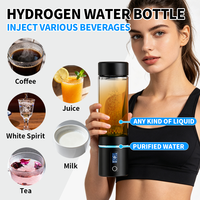 Botella de Agua de Hidrógeno SPE/PEM de Doble Cámara de 300 ml con Chip de Infusión de Hidrógeno y Bolas Minerales, Libre de BPA