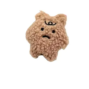 6cm Mini pendentif en colère mignon Animal dessin animé en peluche jouets malheureux ours broche en peluche porte-clés nous ours nus OPP sac unisexe