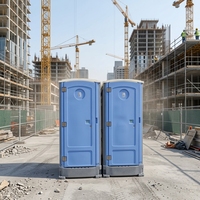 Unité de douche et toilettes portables pour l'extérieur, idéale pour le camping et les chantiers de construction