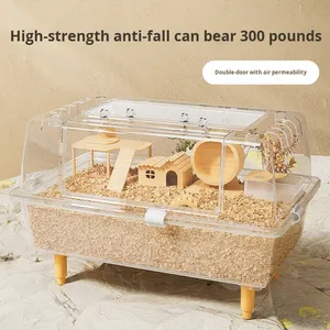 Large Acrylic Hamster <strong>Cage</strong> Transparent Multi-Level Rodent Habitat Villa Premium <strong>Small</strong> <strong>Animal</strong> Enclosure - Product Image 2