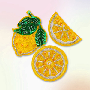 Fruits Embroidered <strong>Patches</strong> Custom Slice Whole Lemon Personalized Fashion Clothing Accessories Iron on Embroidery <strong>Patch</strong> Lemonade - Product Image 1
