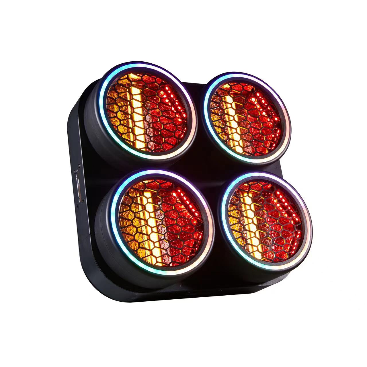Профессиональный сценический Блиндер DMX512 4x50 Вт светодиодный Ретро COB светодиодный Блиндер для оборудования DJ