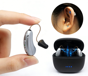 Aides auditives rechargeables personnalisées à 16 canaux avec contrôle audio avancé par application et <span class=keywords><strong>3</strong></span> microphones, ajustement à distance, vente en gros - Product Image 2