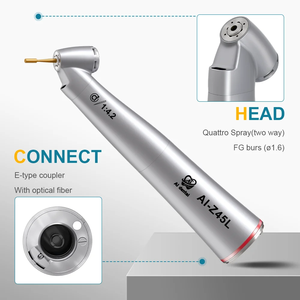 หัวกรอฟันสแตนเลสซีรีส์ Z สำหรับมอเตอร์ไฟฟ้า LED ความเร็วต่ำ พร้อมใยแก้วนำแสงและระบบพ่นน้ำแบบควอตโตร - Product Image 3