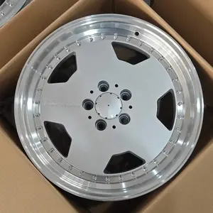 YXQ Deep Lip Old School Design Alloy Wheels 17 18 Inch 5x112 PCD Performa Rims 25 for Mercedes w124