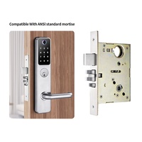 Système logiciel de gestion de serrures d'hôtel certifié RFID avec code PIN, application Cloud Tuya, résistant au feu 2 heures, commercial, intelligent ANSI