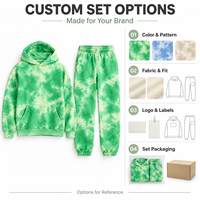 Ensemble de survêtement 2 pièces tie-dye (hoodie et pantalon) – Fabricant OEM/ODM en gros pour marques de vêtements