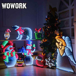 WOWORK Mini 2026, illusion optique intérieure, Père Noël, néon, miroir infini, lumières d'abysse pour les décorations de Noël - Product Image 4
