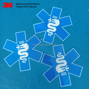 Film Reflektif 3M 4095 Biru Custom Diamond Grade Die Cut Otomotif DG3 Pita Reflektif Tahan Lama untuk Rambu Keselamatan Lalu Lintas - Product Image 2
