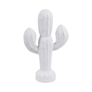 Statuetta di cactus in legno rustico, scultura decorativa per mensola, bagno, tavolino da caffè, decorazione moderna per la casa - Product Image 4