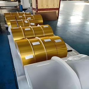 Foglio di Alluminio 3003 H24 Colore Oro 0,05mm con Rivestimento in PE su un Lato e Resina Epossidica sull'<span class=keywords><strong>Altro</strong></span> - Product Image 3