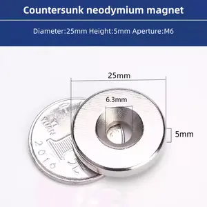 Magnetic Material Custom Performance Neodymium Magnets N52 25mm