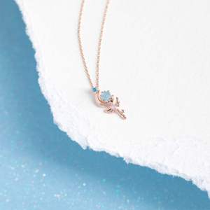Collier <span class=keywords><strong>Sailor</strong></span> <span class=keywords><strong>Moon</strong></span> pour filles, plaqué or 18 carats, haute qualité, étoile, lune, <span class=keywords><strong>baguette</strong></span> magique avec charme en zircon, chaîne de collier, style tendance - Product Image 3