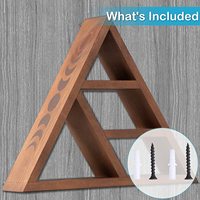Estante de exhibición de cristal triangular estante de luna de madera decoración de pared estantes flotantes