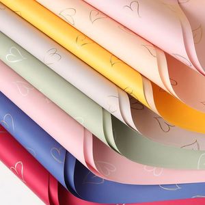 Papier d'emballage pour fleurs en PVC épais imperméable, impression recto simple, style coréen, pour bouquets, Saint-Valentin - Product Image 1