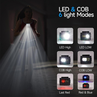 Lampe de poitrine LED populaire pour la course à pied avec clip et serviette à séchage rapide offerte, kit d'urgence, lumière de course nocturne rechargeable par USB