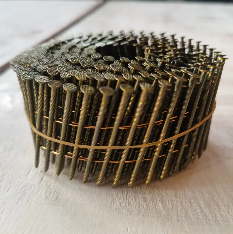Perni per chiodi a spirale fascicolati in filo di acciaio da 15 o 16 gradi 2.5x70mm