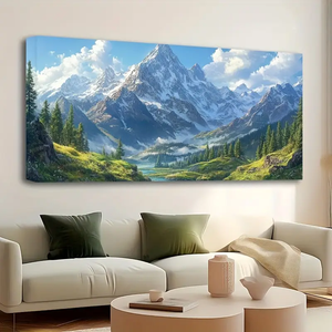 Quadri Paesaggistici Antichi con Albero su Tela con Cornice in Legno Massiccio da 1,5 Pollici, Murales per Arredamento Pareti Soggiorno e Camera da Letto in Stile Rurale - Product Image 2