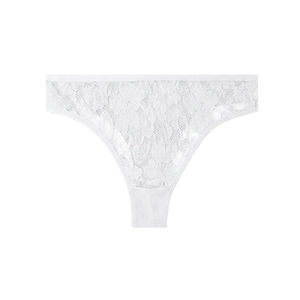 Culottes string en dentelle grande taille, couleur unie, taille basse, sexy, pour femme, prix de gros - Product Image 4