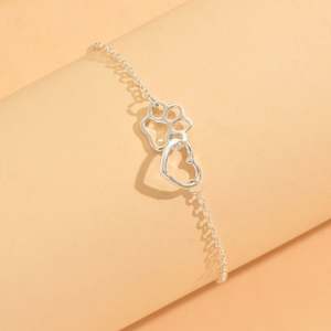 Tobillera Evergreat Modelo 3832 Estilo Europeo Americano, Superventas, para Mujer, Verano, Vacaciones, con Estampado de Huella de Perro y Corazón, a la Moda - Product Image 2