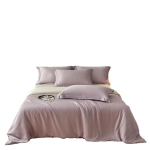 Smooth Graceful Tencel Cotton Bedding Set 60S Solid Color Four-Piece Set Soft Skin-Friendly Eco-Friendly Breathable - Product Image 5