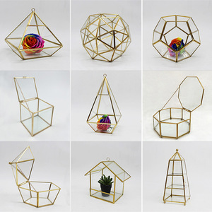Nuovo arrivo separatori esagonali di vetro creativo torta di biscotti con presentazione di caramelle vaso di decorazione di fiori <span class=keywords><strong>per</strong></span> feste ornamento da tavola di nozze - Product Image 3