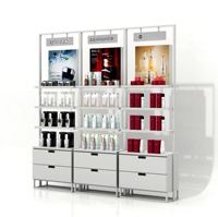 Présentoir de Maquillage Moderne de Luxe en Métal Simple Face avec 5 Étagères, Durable et Écologique pour les Magasins de Détail