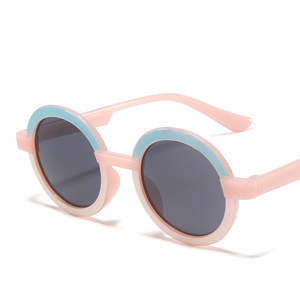 Nuevas gafas de sol de moda para niños, montura redonda, gafas de sol para bebés con <span class=keywords><strong>lentes</strong></span> UV400, tonos para niños y niñas, Material de PC - Product Image 4
