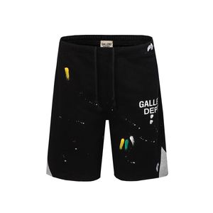 Pantalones Cortos Holgados de Verano Estilo Urbano con Parches de Graffiti y Salpicaduras de Pintura, Pantalones Casuales de Cinco Puntos para Hombre y Mujer - Product Image 4
