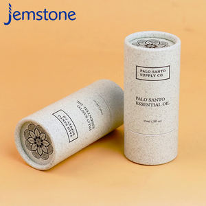 Envase de Cartón Biodegradable con Diseño Personalizado, Hecho con Materiales Reciclados, para Cosméticos, Cuidado de la Piel, Aceites Esenciales, en Forma de Cilindro - Product Image 1