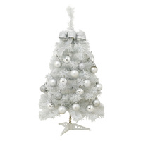 Weißer 45/60cm künstlicher Weihnachts baum mit sternförmigen Mini-Desktop-Dekoration der Weihnachts kugeln für zu Hause