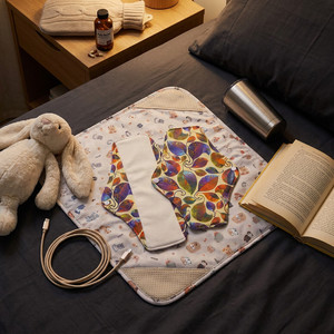 Serviettes hygiéniques réutilisables en coton de bambou, lavables, pour l'<span class=keywords><strong>hygiène</strong></span> féminine, post-partum et allaitement, confortables - Product Image 4
