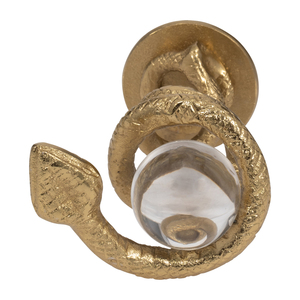 Scultura decorativa a forma di serpente in metallo per la casa, il bagno, l'ufficio, il soggiorno. - Product Image 6