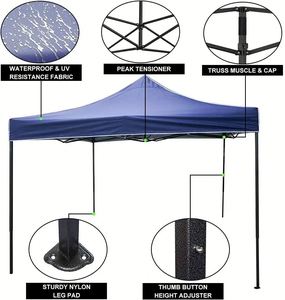China Customized Heavy-duty Rail Tengqing DJG-3X3 3x3 Oxford Cloth Pop-up <b>Canopy</b> <b>Tent</b> Folding Booth for Trade Exhibitions - Product Image 5