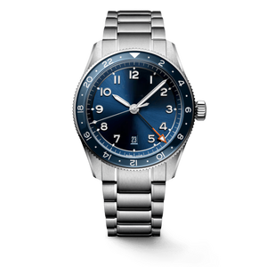Travel Ready Men GMT Watch 24h Rotating Bezel Luminous Hands Stainless Steel Bracelet Analog Wristwatch Longinesing - Product Image 3