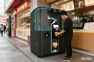 Robot Barista Autonomo: Personalizzazione Immagine Freestyle e Sistema di Raffreddamento Professionale per Caffetterie - Product Image 2