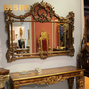 <span class=keywords><strong>Espejo</strong></span> de Resina de Diseño Herencia, Marco de PU <span class=keywords><strong>Barroco</strong></span> Ornamentado, Detalles Dorados Hechos a Mano para Dormitorio de Lujo, Suite de Hotel, Pared Decorativa para Bodas - Product Image 5