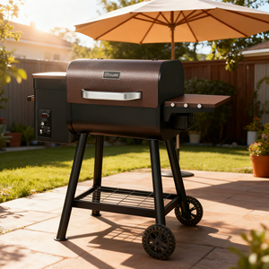 <span class=keywords><strong>Barbecue</strong></span> à granulés portable à roulettes, facile à déplacer, grand rangement, pour l'extérieur, le camping, le patio - Product Image 1