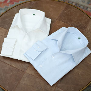 Camicia in Lino da Uomo con Colletto Unico, Estiva, Casual, Elegante, a Maniche Lunghe, Traspirante, Premium e di Lusso - Product Image 1