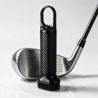 SHURAN Brosse de nettoyage pour clubs de golf, légère et durable en ABS+TPR, accessoire portable avec mousqueton rétractable