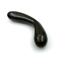 Bâton de massage en obsidienne noire incurvée, outil d'exercice de Kegel en cristal de pierre précieuse naturelle