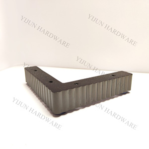 Aluminum Alloy Right Angle Furniture Support Legs <b>Gold</b> Heavy Duty <b>Sofa</b> Cupboard Modern Minimalist Industrial Design - Product Image 3