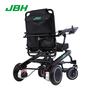 Anziani disabili sedia a rotelle elettrica Anhui terapia di riabilitazione fornisce JBH leggero portatile pieghevole metallo nero Ce 20km - Product Image 3
