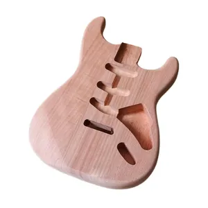 <span class=keywords><strong>Corps</strong></span> <span class=keywords><strong>de</strong></span> guitare ST en acajou non fini, style <span class=keywords><strong>Stratocaster</strong></span>, pièce à personnaliser soi-même - Product Image 1